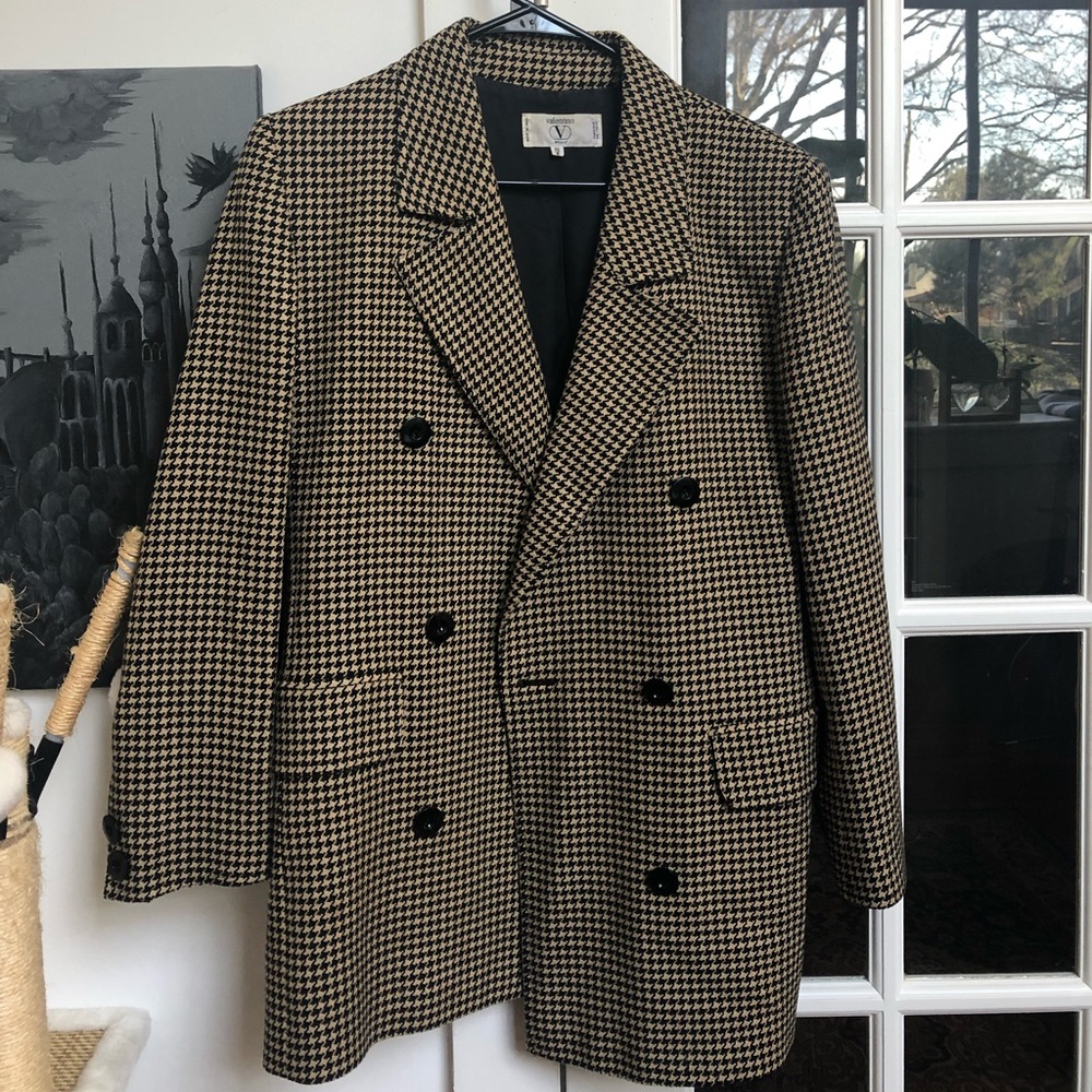 Vintage VALENTINO houndstooth blazer!